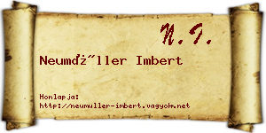Neumüller Imbert névjegykártya